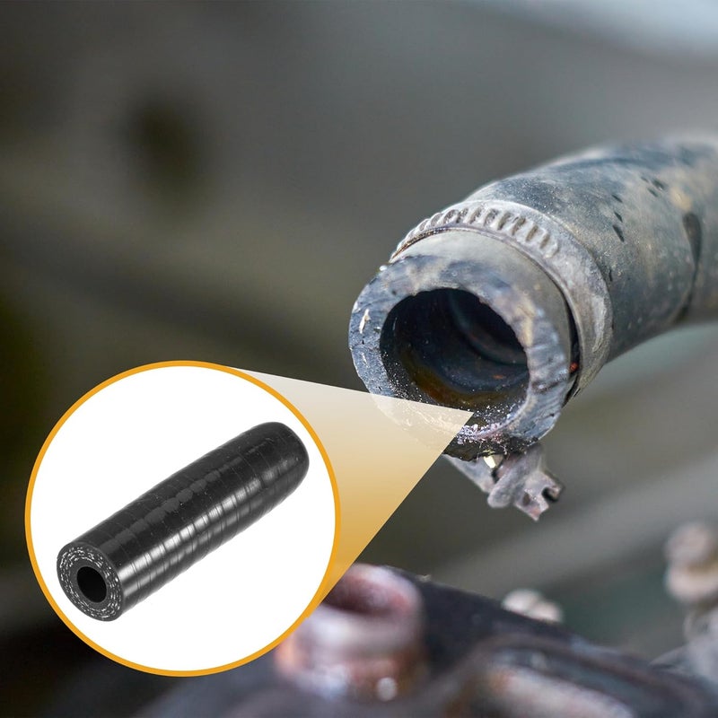 Partuto 1Pc 8mm 0.31" ID Universal Silicone Coolant Cap Intake Vacuum Hose End Plug - Car for Coolant Heater Bypass Vacuum Water Port - Silicone Black - Image 3